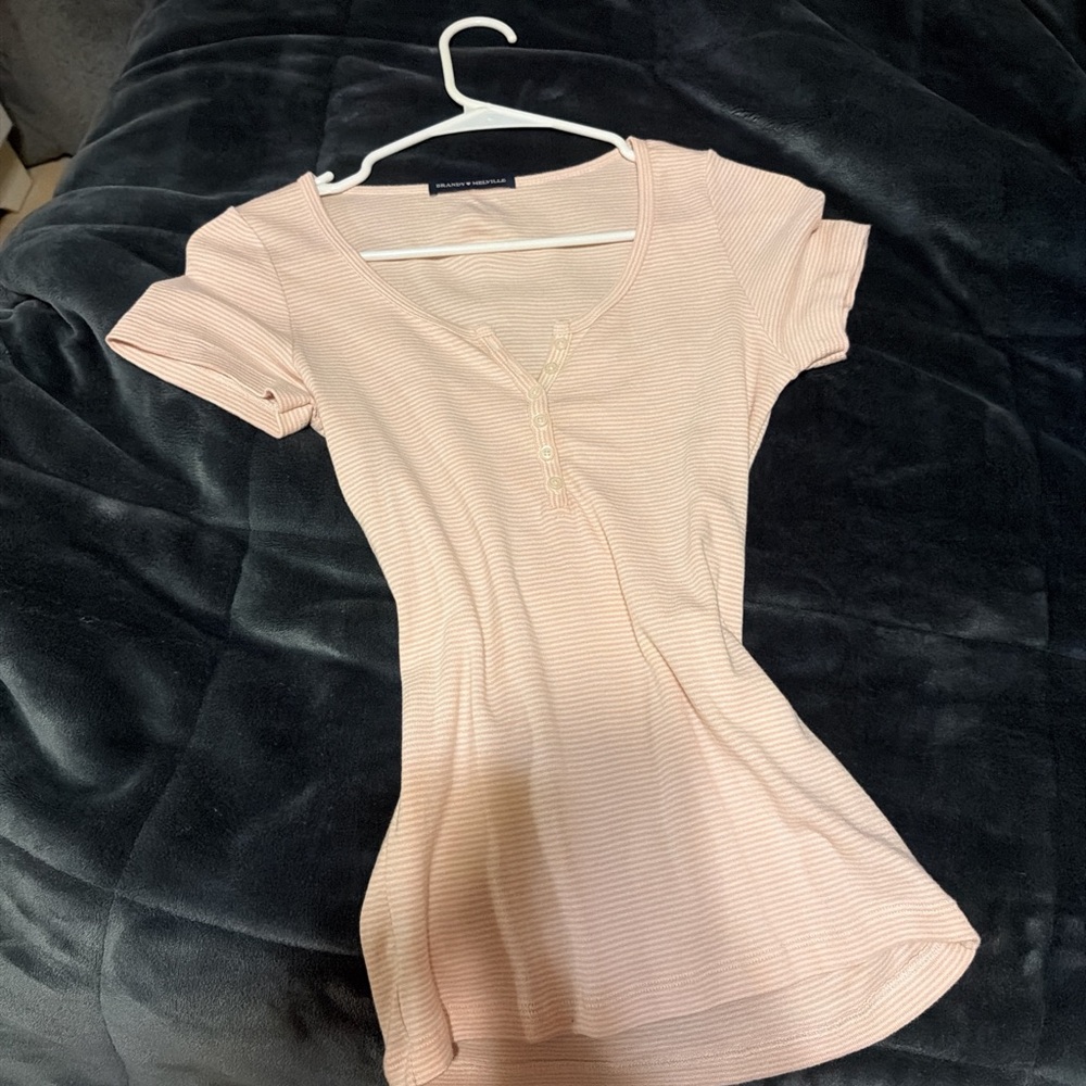 Brandy Melville Light Pink Short Sleeve Tee